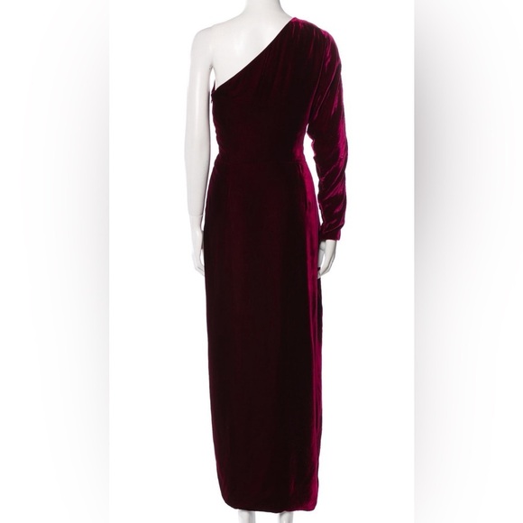 Ralph Lauren Collection Evening Gown Velvet Maxi Dress Runway 2011 One Shoulder - Picture 8 of 12